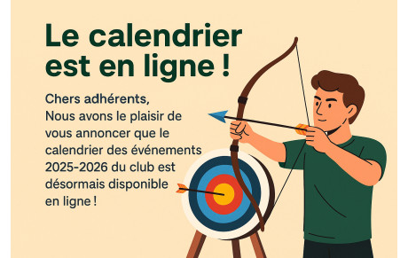 Le calendrier des évènements est disponible